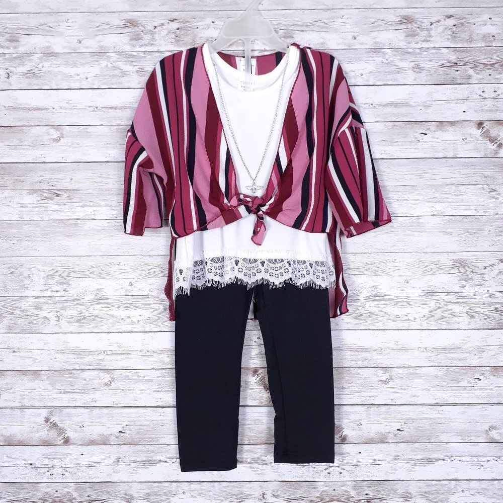 Insta Girl 3 Piece Set Size 4 Small Top Leggings Tank 732A
